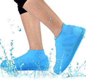 Wodoodporne OCHRANIACZE na BUTY Silikon rozm.40-44 niebieskie BQ41G 