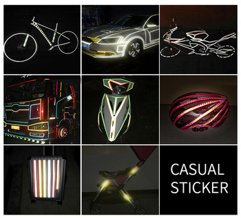 AG402D NAKLEJKA ODBLASKOWA 1CMX8M ŻÓŁTA