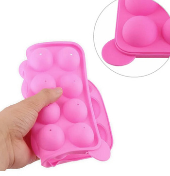 Silikonowa FORMA do Ciastek w Formie Lizaków Cake Pops x20 różowy AG893 