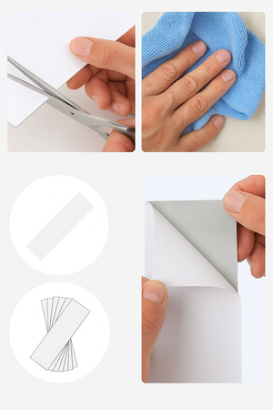 Zestaw 10 akrylowych paneli lustrzanych 3D – samoprzylepne prostokąty 50×5,5 cm dekoracja ścienna