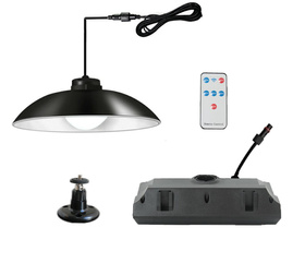 Wisząca LAMPA OGRODOWA Solarna Żyrandol Czujnik Zmierzchu czarna ZD53D