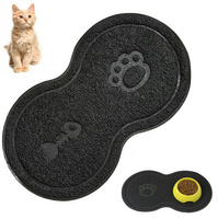 DA152 MATA POD MISKĘ DLA PSA KOTA CZARNA