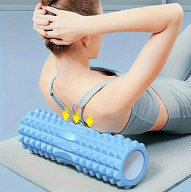 ROLLER Wałek do masażu mięśni fitness 33x11,5cm niebieski FT55