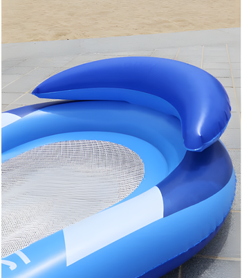 Materac dmuchany z siateczką – do pływania i plażowania, 150x75 cm, max 90 kg niebieski