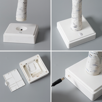 Drzewko LED brzoza 60 cm – dekoracja świetlna, 24 ciepłe diody, zasilane USB lub baterie