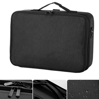 Torba z Przegrodami na Aparat Fotograficzny i Akcesoria 40x29x13cm czarna CA22