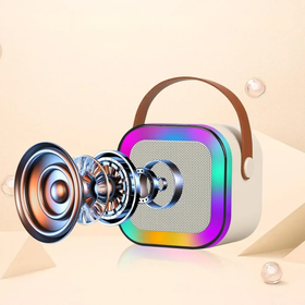 Przenośny zestaw karaoke Bluetooth z 2 mikrofonami i LED RGB – Magic Voice
