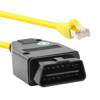Kabel diagnostyczny BMW ENET OBD – kodowanie, programowanie, E-SYS, ISTA, INPA żółty
