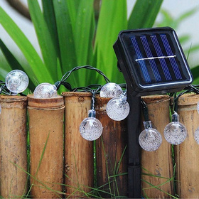 Ogrodowa GIRLANDA Solarna 20x LED 485 cm RGB czarna ZD69E