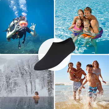 Neoprenowe buty do wody 42-43, czarne, idealne na plażę, nurkowanie i snorkeling