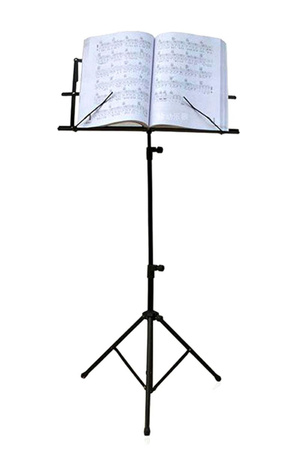 Pulpit do nut na trójnogu – regulacja wysokości, składany, stabilny, idealny dla muzyków, pokrowiec w zestawie 64-136cm czarny ST10