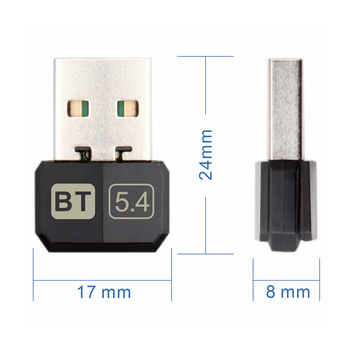 Adapter Bluetooth 5.4 USB nano – odbiornik do PC i laptopa, szybkie połączenie BLE, Plug & Play