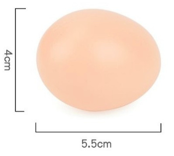 Zestaw 25 szt. sztucznych jaj dla kur – podkładowe, plastikowe, brązowe, 5,3 cm – lekkie