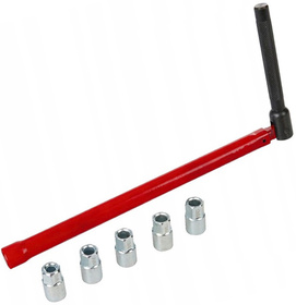 KLUCZ łamany do montażu instalacji sanitarnych armatury + nakładki x 5 NZ36