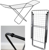 Suszarka na pranie stojąca stalowa 11,5 m – składana, odporna na warunki atmosferyczne czarna