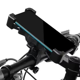 Uchwyt rowerowy na telefon z regulacją i obrotem 360°, pasujący do każdego smartfona czarny
