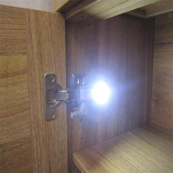 ZESTAW 10 LAMPEK NA ZAWIASY Lampka do wnętrza szafek 3xLED szare ZD23F