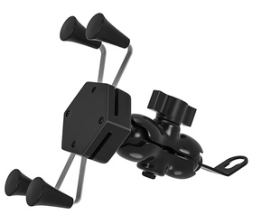 Uniwersalny UCHWYT Motocyklowy na TELEFON port USB 2A czarny AP14A