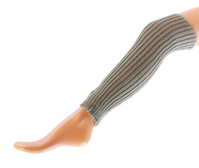 Getry bawełniane ocieplane na nogi – elastyczne, szare, uniwersalny rozmiar