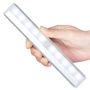 LAMPKA LED z Czujnikiem Ruchu PIR 10 diod Led 1W biała ZD23G