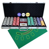 Zestaw do Gry w POKERA 500 żetonów z Nominałem w Walizce Karty