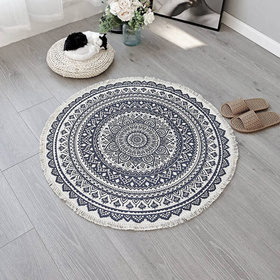 Dekoracyjny DYWANIK Podłogowy BOHO okrągły chodnik 90cm AG491F