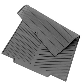 Elastyczny ociekacz do naczyń z PVC – zwijany, antypoślizgowy, szary 43×33,5 cm