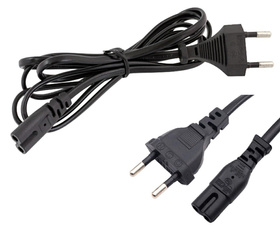Kabel zasilający 2-pinowy Euro 1,4 m – Zasilanie do audio, video, laptopów