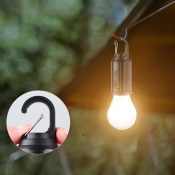 Lampka kempingowa LED USB-C z akumulatorem i haczykiem – wodoodporna, 3 tryby świecenia