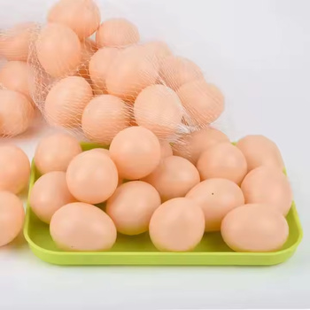 Zestaw 25 szt. sztucznych jaj dla kur – podkładowe, plastikowe, brązowe, 5,3 cm – lekkie