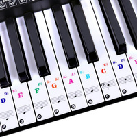NAKLEJKI do pianina i keyboardu  nauka gry 56 sztuk DA249