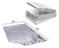 TERMICZNY KOC RATUNKOWY 210x130cm srebrny AG404