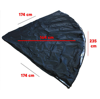 Wodoodporny pokrowiec na fotel wiszący – Ochrona przed deszczem, wiatrem i UV z ściąganym sznurkiem AG390D