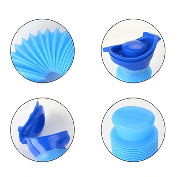 Składana butelka na mocz 750 ml z lejkiem podróżna przenośna unisex