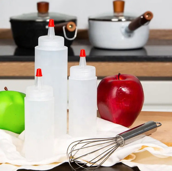 BUTELKI do DEKORACJI Tortów Ciast Zestaw 2 Pojemników białe