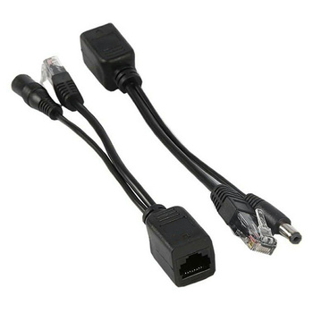 Adaptery PoE RJ45 DC 2.1/5.5 do monitoringu - zestaw 2 szt. dla przesyłu danych i zasilania RJ12 