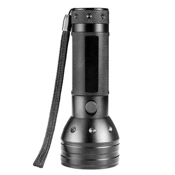 Latarka taktyczna LED UV 395 nm - wodoodporna i wytrzymała czarna ZD152 