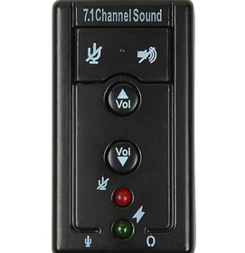 Zewnętrzna KARTA DŹWIĘKOWA Virtual 7.1CH Karta Muzyczna USB czarna AK103B