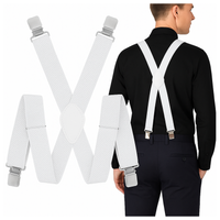 SZELKI do spodni typ Y 3 klamrowe unisex rozmiar M-XL białe