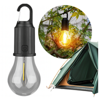 Lampka kempingowa LED USB-C z akumulatorem i haczykiem – wodoodporna, 3 tryby świecenia