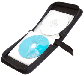 KOMPAKTOWE ETUI na 40 Płyt CD/DVD Organizer ciemno niebieski AG429C  