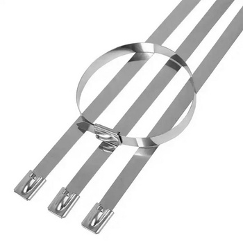 100 OPASEK Zaciskowych kulkowych opaski 15cm srebrne DA128B
