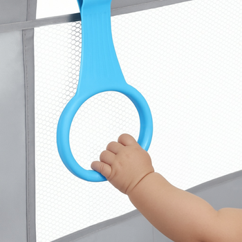 Kojec dla dzieci 150x180 cm duży podróżny z torbą uchwyty siatka