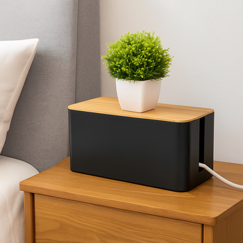 AG381D ORGANIZER NA KABLE LISTWY CZARNY