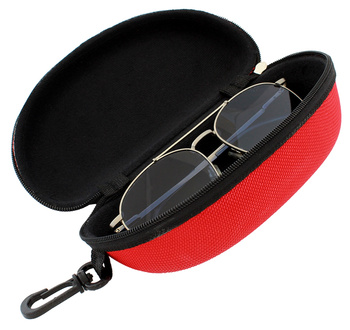 AG177F TWARDE ETUI NA OKULARY CZERWONE