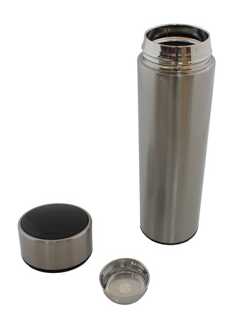 AG285F TERMOS KUBEK TERMICZNY LCD WSKAŹNIK TEMPERATURY SREBRNY 500ml