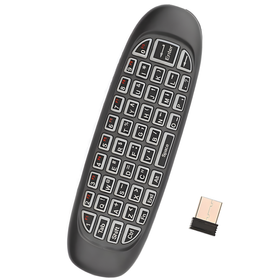 Bezprzewodowy pilot Air Mouse z klawiaturą QWERTY – Smart TV, PC, Android, 2.4 GHz