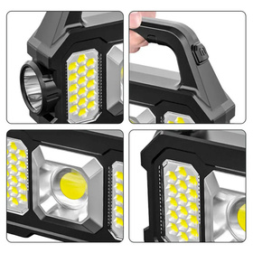 Akumulatorowa LATARKA LED Solarna ZOOM 800m 5W czarna ZD103