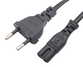 Kabel zasilający 2-pinowy Euro 1,4 m – Zasilanie do audio, video, laptopów