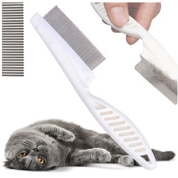 Szczotka do sierści dla psa i kota – usuwa podszerstek, nie szarpie, stalowe ząbki